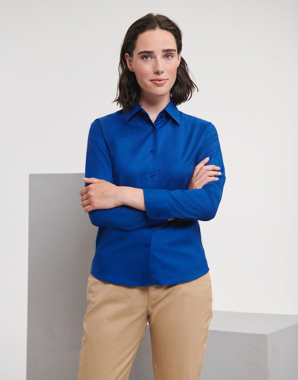 Russell Collection Ladies' Classic Oxford Shirt LS