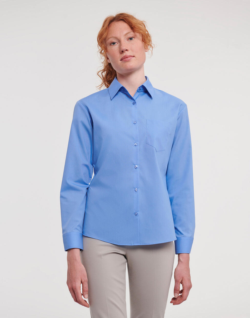 Russell Collection Ladies' LS Poplin Shirt