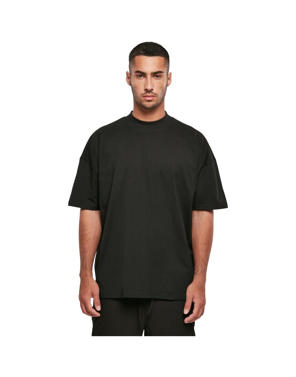 Build Your Brand Oversized Mock Neck Tee